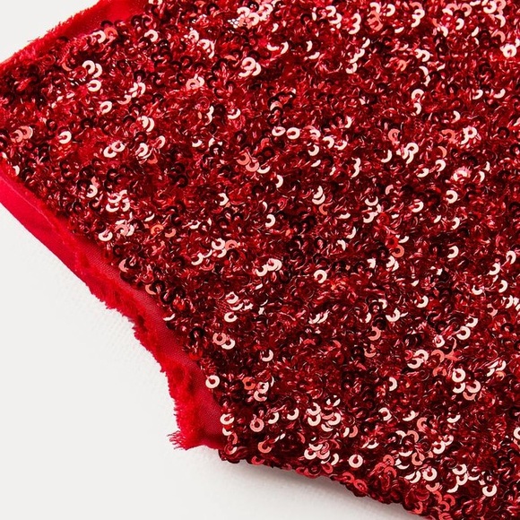 Zara Red Sequin Dress - Picture 4 of 5